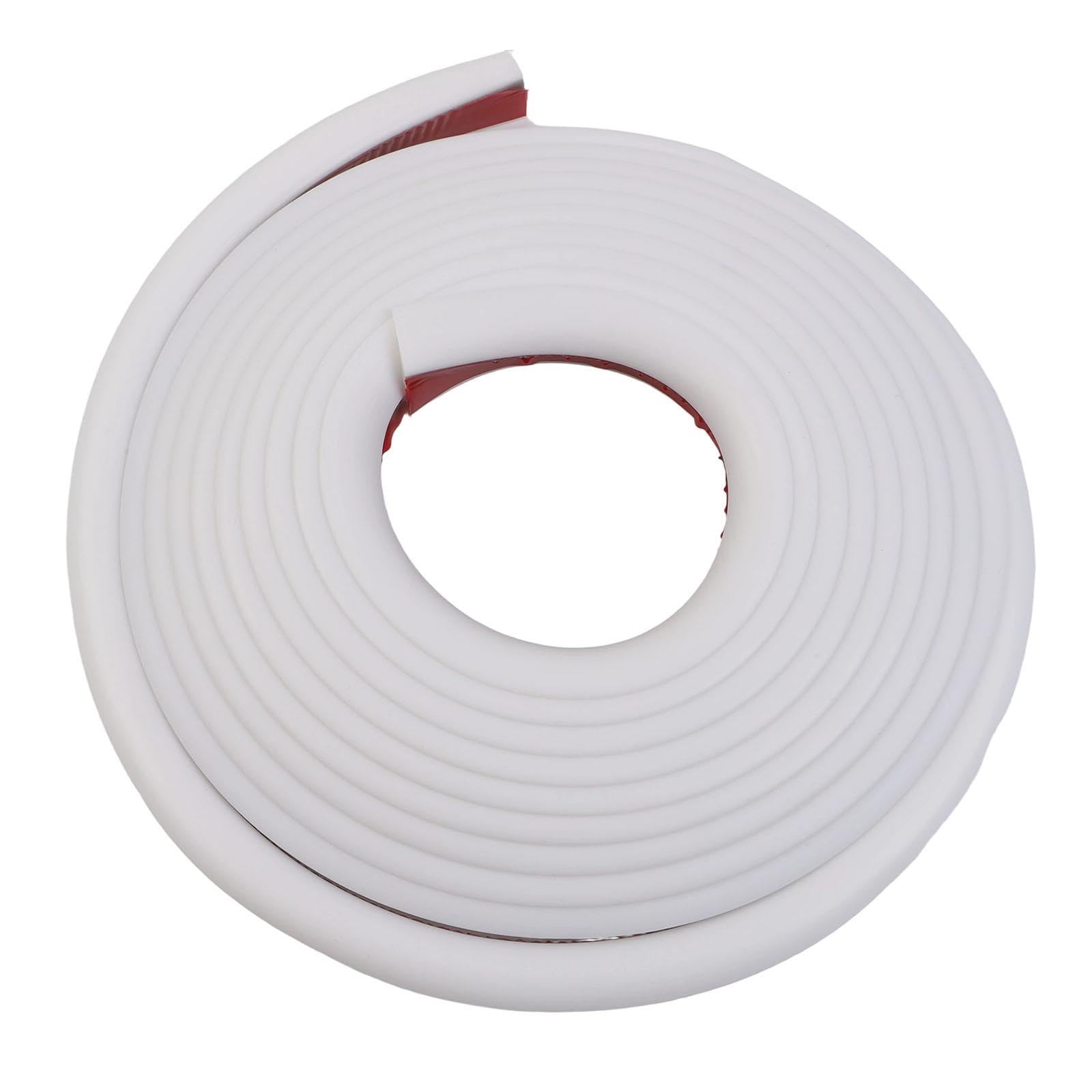 5 m RV-Regenrinne, 1,3 cm Höhe, J-Form, Tropfschiene, weißer PVC-Dach