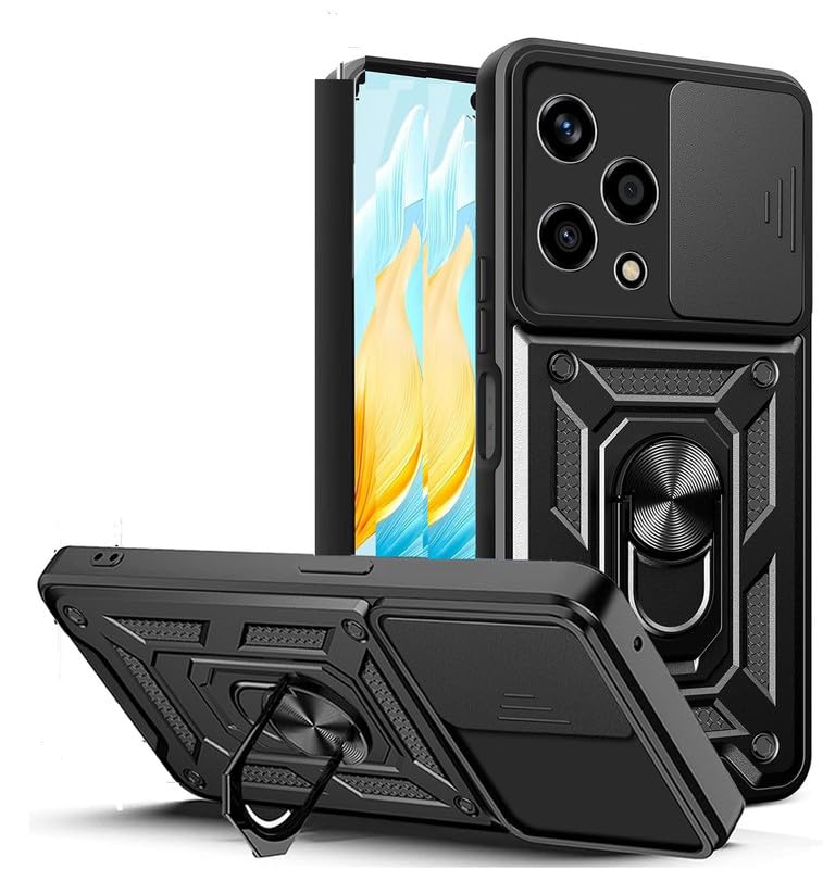 MoreFit Case for Honor 200 Lite, Sliding Shutte Camera Bumper Defender Hybrid Polycarbonate Ring Case Back Cover for Honor 200 Lite - Black (B0D92KMMLR) Amazon Price History, Amazon Price Tracker