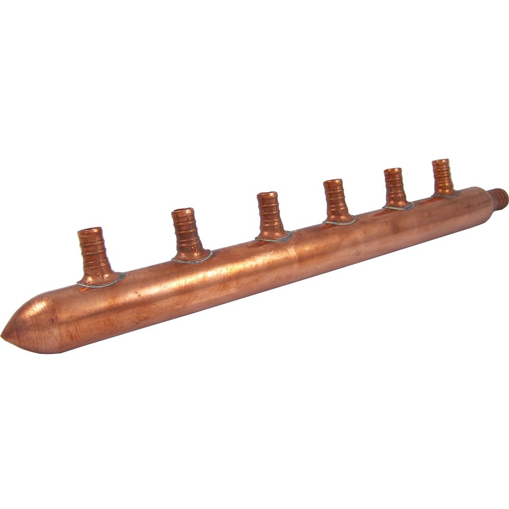 SharkBite 22787 6 Port Closed Copper Manifold with Barb Branches