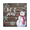 Simply Said INC Perfect Pallet Petites Christmas Sign Let It Snow Snowman 8 x 8 inch Wood Sign Cute Snowman Christmas Decor Small Snowman Gifts Made in USA PET12728