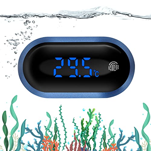 EEEKit Aquarium Thermometer mit Touchscreen-Display, LED Digitales Wasser Thermometer, Hohe Präzision Überwachung der Tanktemperatur, Marine Thermometer für Aquarium Süßwasser Meerwasser Reptilien