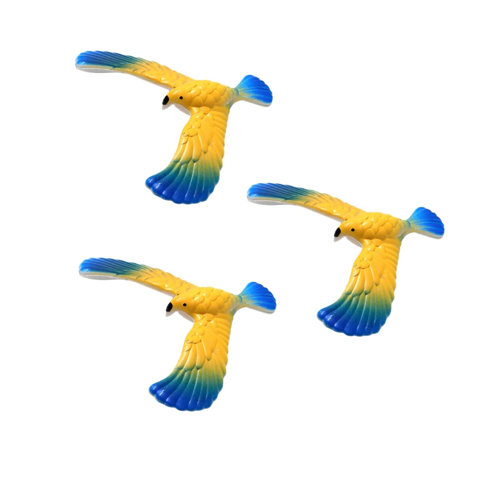 Wwyan 3Pcs Balance Bird, Balancing Bird Clear Triangle Stand, Classic Educational,Bird That Can Balance Gravityy Finger for Adults, Eagles Stocking Stuffers Parties Favors Science Kits