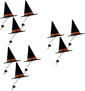 Amosfun 9 Pcs Pet Hat Puppy Costume Hat Pet Halloween Headpiece Novelty Pet Party Hat Halloween for Dogs Doll Witch Hat Cat Witch Hat Tiny Hats Puppy Hat Pet Cap Mini Cloth The Witch