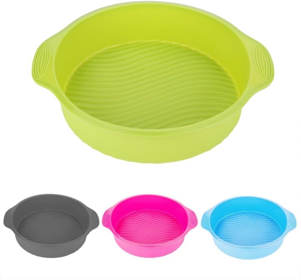 9 Inch Cake Mold Round Shape Grade Silicone Customized Various Round Silicone Cake Mold Pan for Oven(Pink)