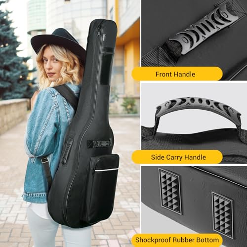 CAHAYA Funda de Guitarra Universal Acolchada con 2 Bolsillos para Guitarra Acústica y Clásica 39 40 41" Modelo CY0149