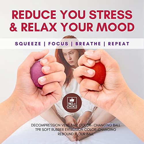 Gel Stress Balls for Kids and Adults (2 Pack), Stress Relief Balls, Hand Exercise Therapy Balls for Anxiety Fidget, Tension - Image 4