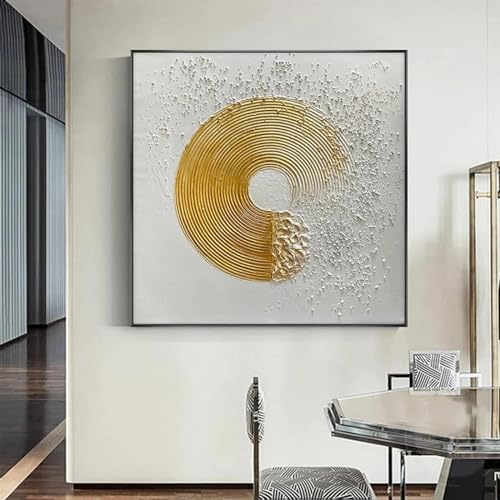 Affiches art abstrait luxe cercle d'or impression grand format - 4