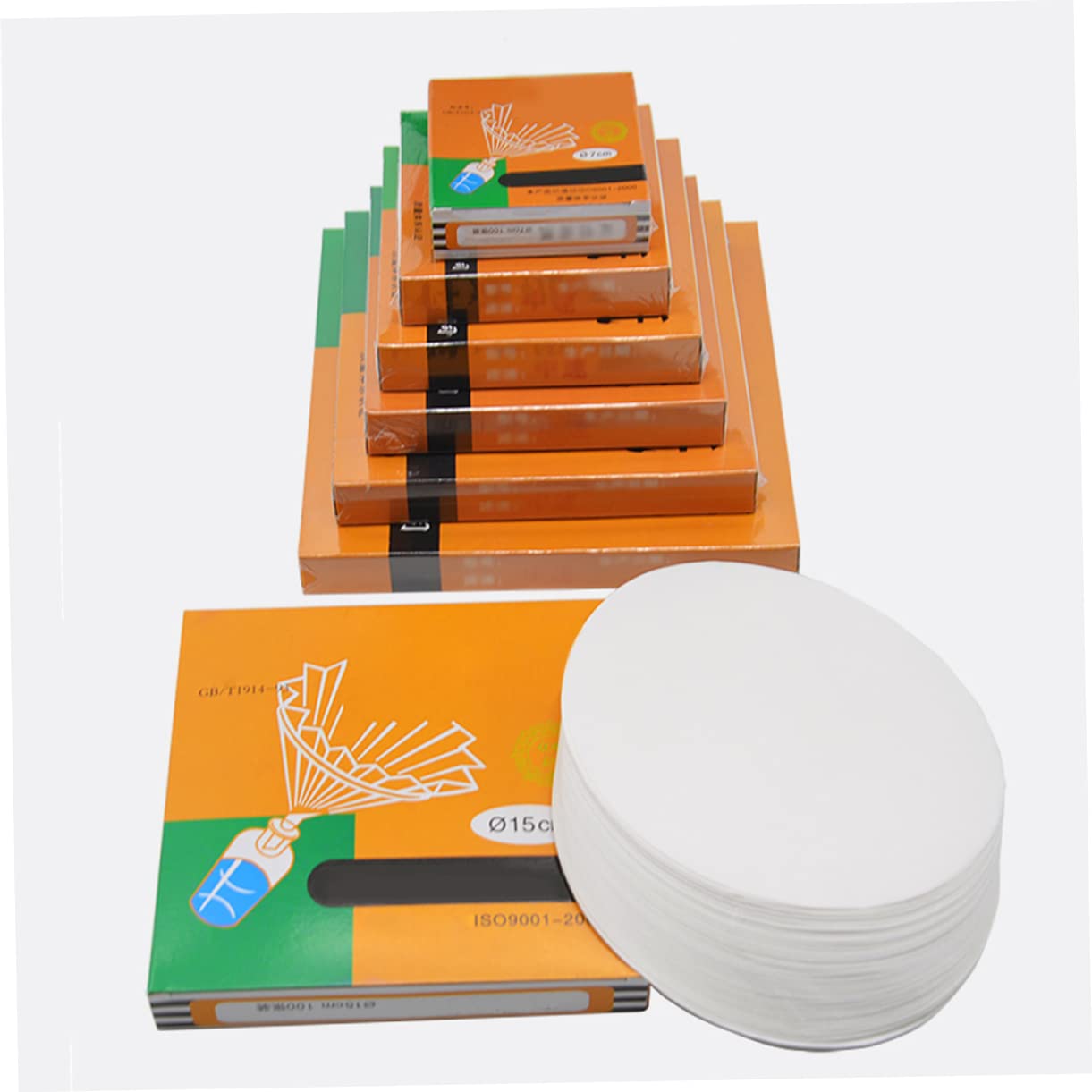 Hohopeti 100pcs Round Qualitative Filter Paper 11cm Diameter Oil Paper Chemistry Lab Filter Discs