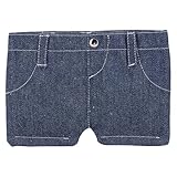 EcoGleam Pantaloni da tasca in denim, mini portafoglio jeans, pieghevole, a forma di jeans, piccolo porta carte da donna, Blu, 180.00Ă140.00Ă15mm, casual