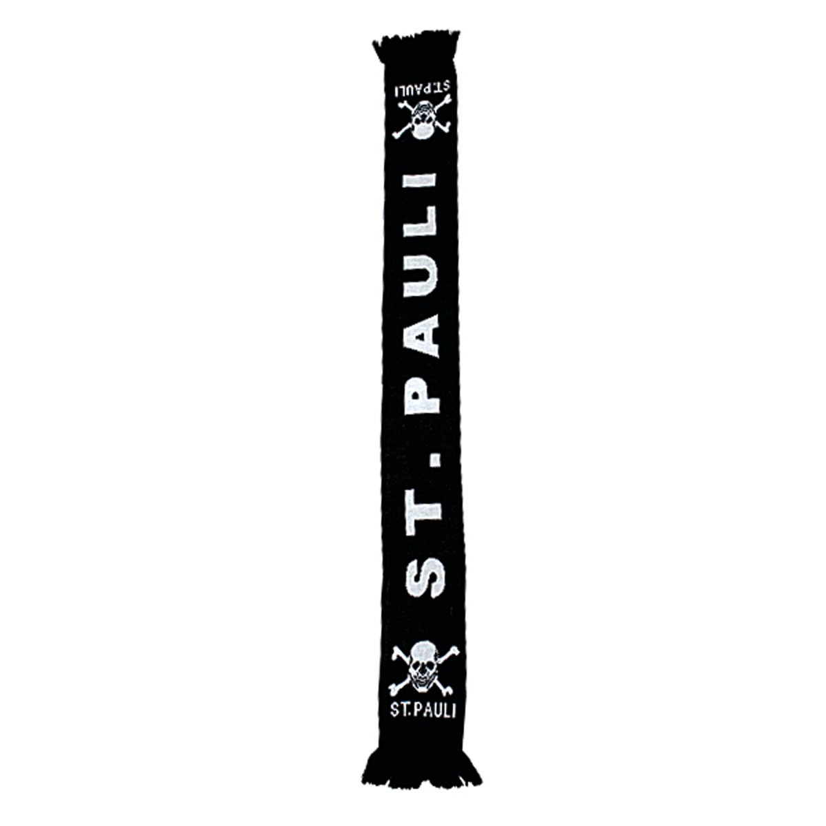 FC St. Pauli 2-teiliges Kombi-Set Mütze & Schal Totenkopf klassisches Motiv - schwarz weiß