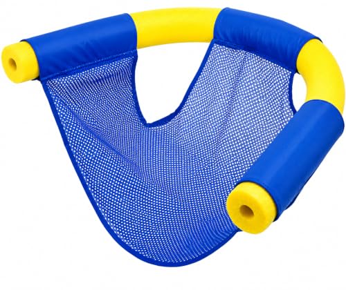 The Dreidel Company Pool Noodle Floating Mesh Chair for Floating Pool Noodle, Only Swimming Net Lounge Chair Seat, Great for Water Relaxation (Single)