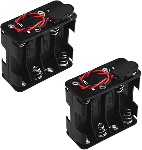 Miniatura 6 de WMYCONGCONG Paquete de 4 soportes de batería AA de 8 x 1.5 V con conector de presión estándar con clip de batería tipo I (8AA)