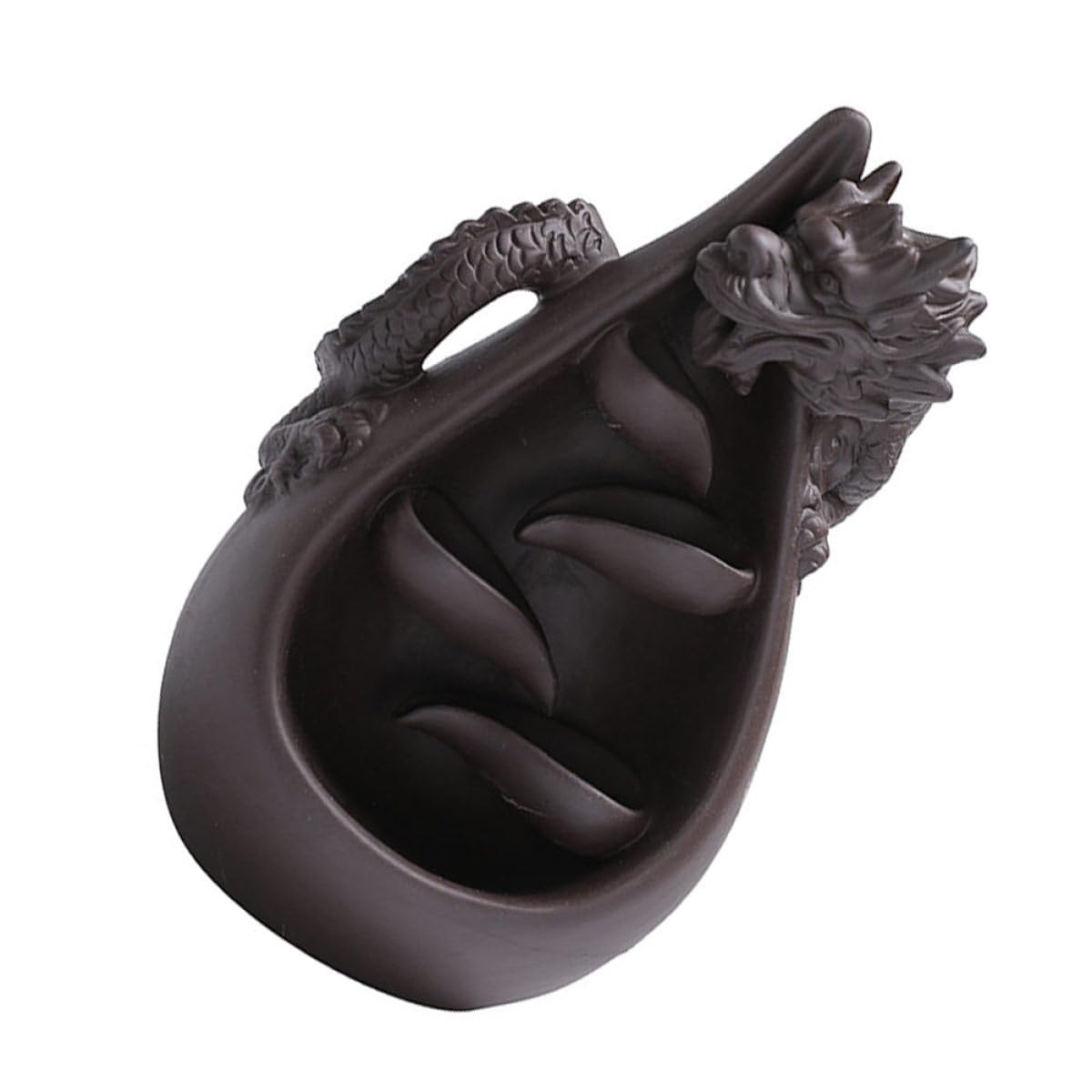 Quemador de Incienso Adecuado para Meditar y Aliviar el Estrés Diseño de Dragón de Arena Morada Relieve Artesanal para Sala de Estar