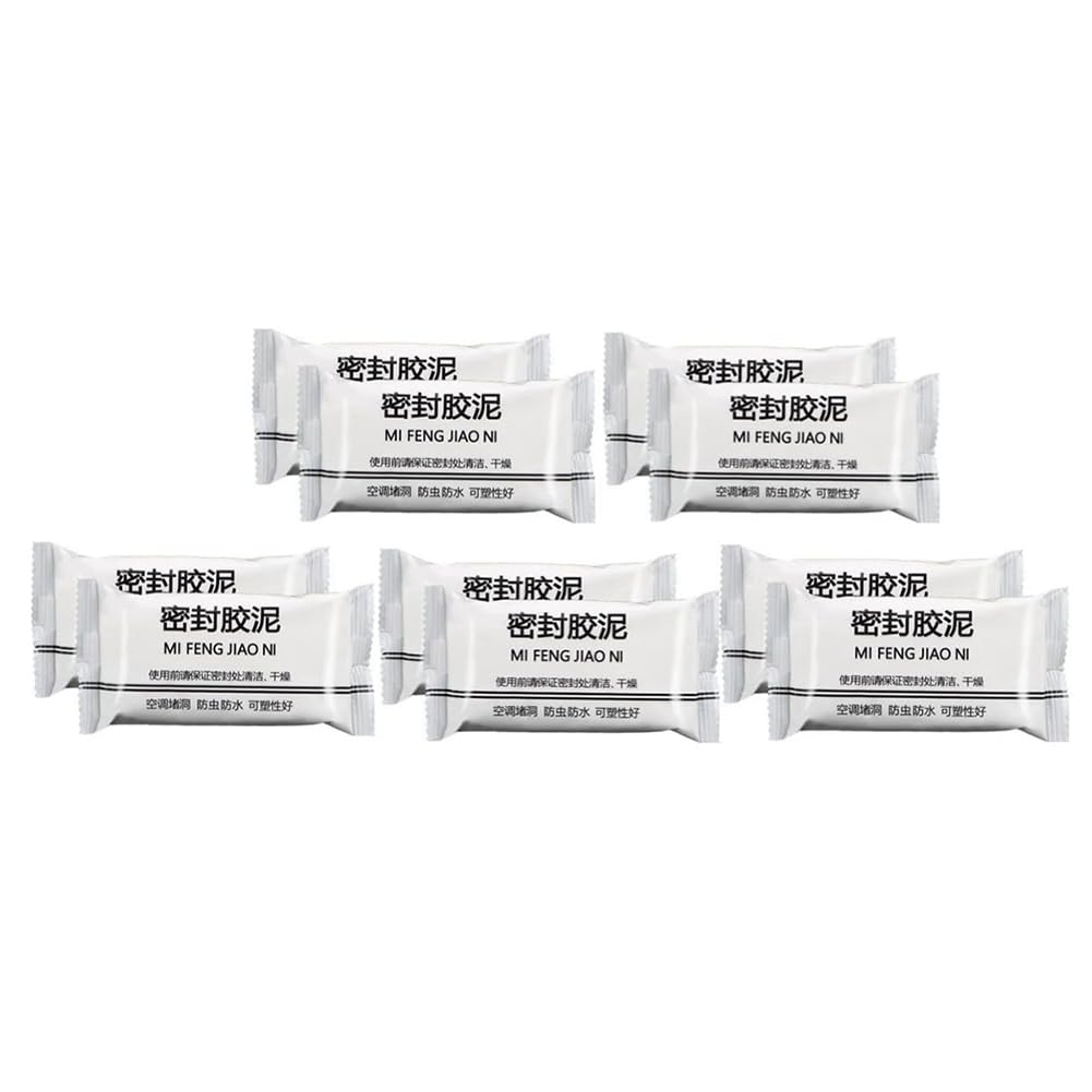 Lobamop 10PCS Super Mud Seal, New Type White Seal Putty Waterproof Duct Seal Repair Sealing Clay