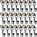 SUNVIE 24 Pack Low Voltage Landscape Lights LED 12W Landscape Lighting with connectors AC/DC 12V-24V Outdoor Spotlight IP65 Waterproof Tree Flag Lights Warm White Spotlights for Yard Garden Pathway