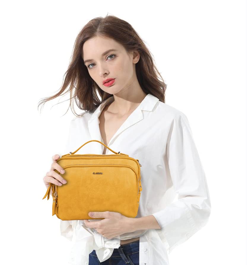 Image of Crossbody Bag,Convertible Top Handle Purse and Satchel for Women | Soft vegan leather; multi pockets; fits A5,iPad mini,long wallet; lightweight organizer for work, travel and weekends