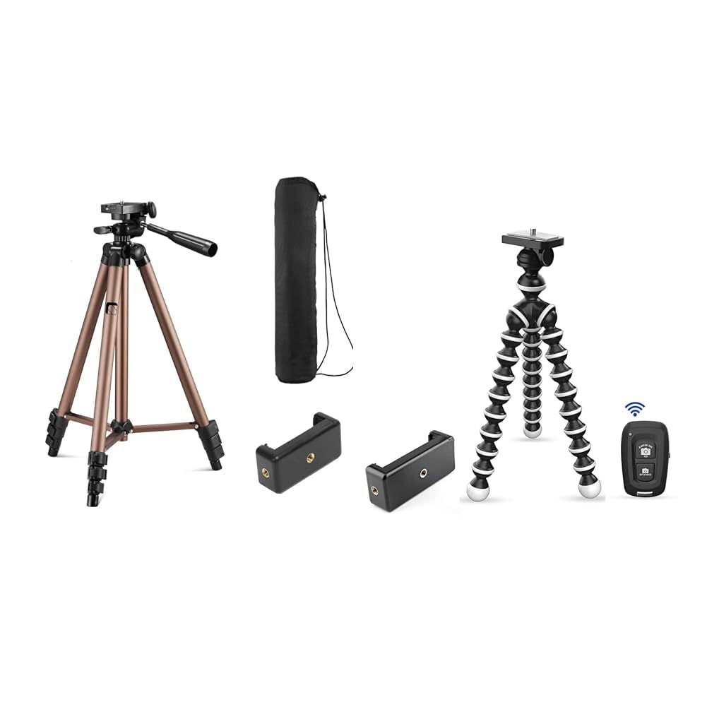 Syvo WT 3130 Aluminum Tripod (133CM), Universal Lightweight Tripod with Mobile Phone Holder Mount & (B0B42DR8RB) Amazon Price History, Amazon Price Tracker