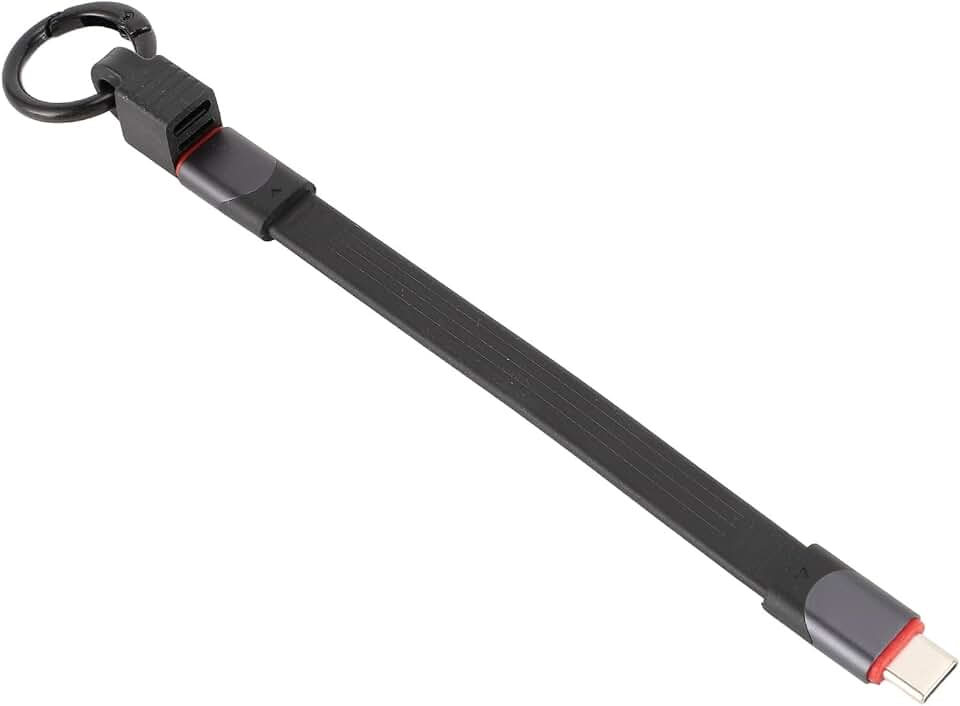 Cabo curto tipo C, carregamento rápido PD 60W, transferência de dados de 40 Gbps, USB4 0 tipo C para cabo com chip marcador E, para 3 laptops, telefones celulares e tablets