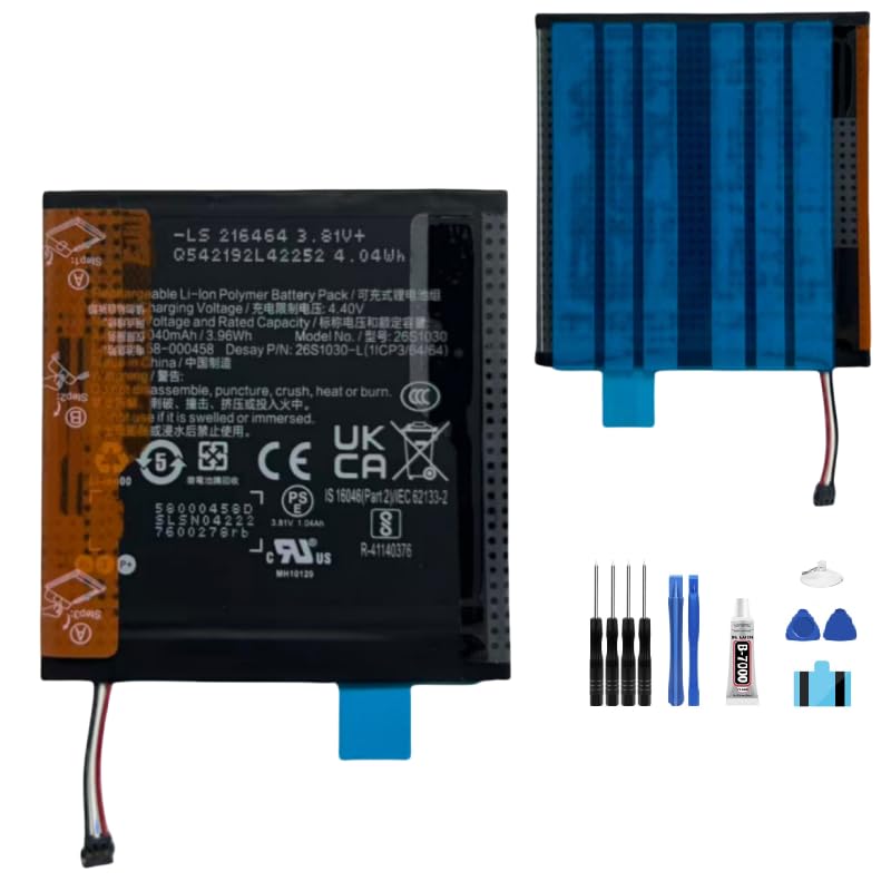 Generic Battery 26S1030 1040mAh 3.81V compatible For Kindle 2022 Youth Edition C2V2L3 Battery