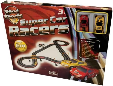 Hot Rods Super Car Racers - 6m of Racing Track - 2 Cars - Hand Controllers