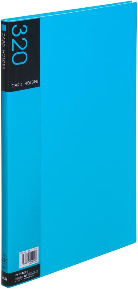セキセイ Sekisei NPP-320 Business Card Holder (Welding Type), 320 People, Light Blue