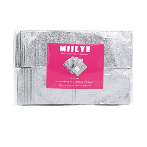 Miilye Nail Polish Remover Foil Wraps For Acrylic/Dip Powder/Uv/Gel/Polish Varnish Soak-Off Removal, With Pre-Attached Lint Free Pad (100X Gel Nail Polish Remover Wraps) #TOP6