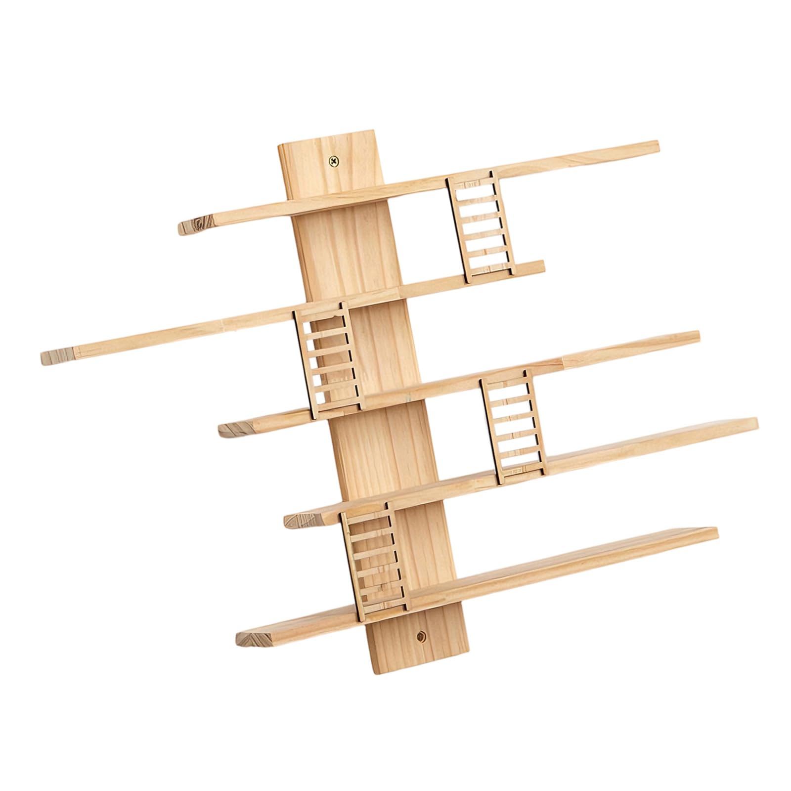 Jazuaiao Wooden Organiser Wall Mount for Action Figures Dolls Toy Multiple Layers Display Shelf Storage Unit Wood Wall Shelf