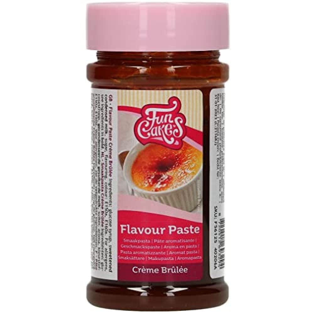 FunCakes Flavour Paste Crème Brûlée: Food flavourings, Great Taste, Perfect for Cake Decorating, Suitable for Batter and Fillings. 100 g.