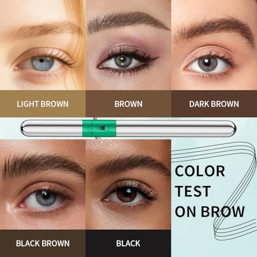 Image of Microblading Eyebrow Pen, 4 Tip Precise Microblade Eyebrow Pencil That Looks Like Hair, Waterproof Natural Eye Brow Pencils for Women, Non Dry Out and Last All Day (Brown)