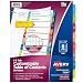 Avery 8-Tab Dividers for a 3 Ring Binders, Customizable Table of Contents, Multicolor Tabs, 1 Set (11841)