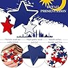 Bucherry Wood Stars Decorations Red White Blue Wooden Crafts Patriotic Star Shaped Tiered Tray Ornaments 4th of July Veterans Day Labor Independence Memorial(240 Pcs,0.4, 0.8, 1.2 Inch) #2