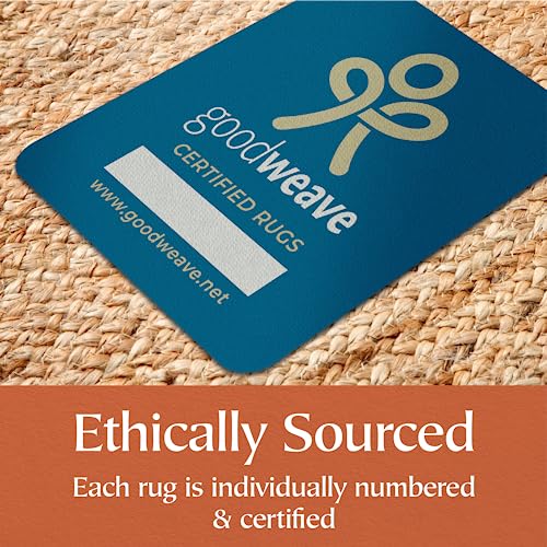 Second Nature Online - SHANTI Mehrfarbiger Teppich | Handgewebt | Umweltfreundlich: 100% recycelter Stoff | Ethisch unbedenklich | Flachgewebe (240 cm x 240 cm)