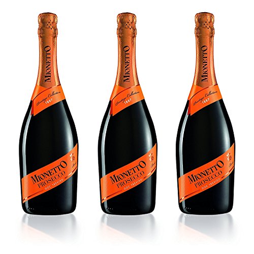 Mionetto Prosecco Treviso 750 ml - Pack de 3 botellas - 2250 ml