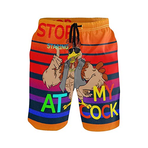 Men's Swim Trunks Colorful Golden Animal Print Board Shorts for Men Quick Dry Bathing Suit with Mesh Lining Pocket