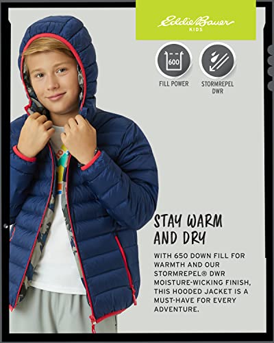 Image of Eddie Bauer Kids' Reversible Jacket - Weather Resistant Quilted Down Coat for Boys and Girls (3-20)