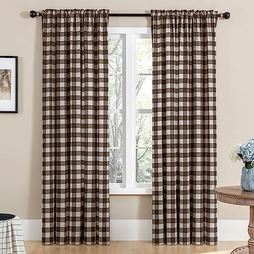 Melodieux Buffalo Check Plaid Curtains for Living Room, Bedroom Farmhouse