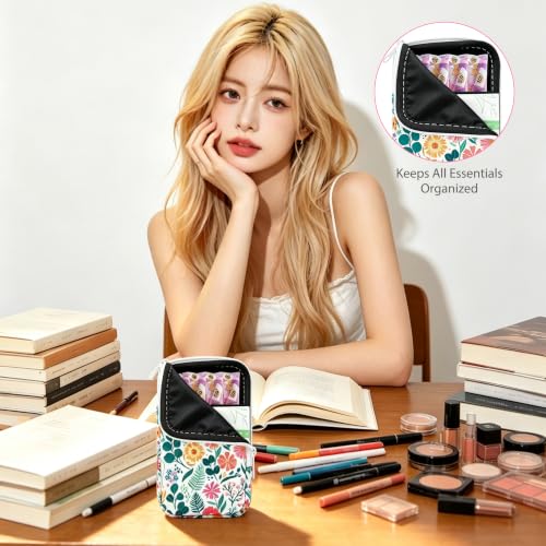 Image of KJQJLY 2 Pack Portable Tampon Organizer Bag Tampon Holder & Storage Case with Zipper for Travel, Discreet Period Bag for Purse, Waterproof Feminine Products Pouch for Women (Flower 2)