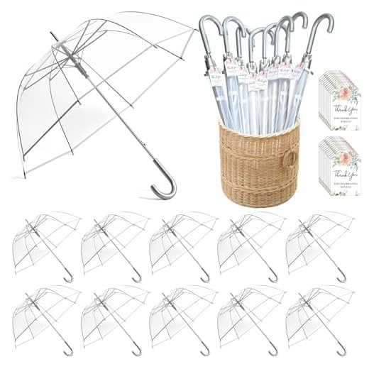 Best quality bubble umbrella Dansydaisy 12 Pcs Wedding Clear Umbrellas