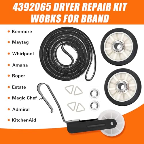 image for Discount Parts Direct 4392065 Dryer Repair Kit with 341241 Dryer Belt 