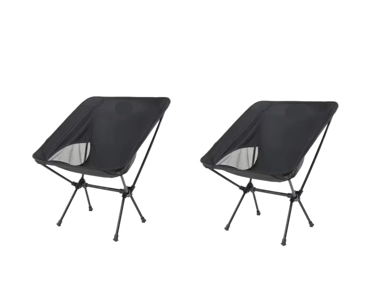 Chaise de camping pliante compatible TARKA légère en lot de 2 noire pour vos sorties