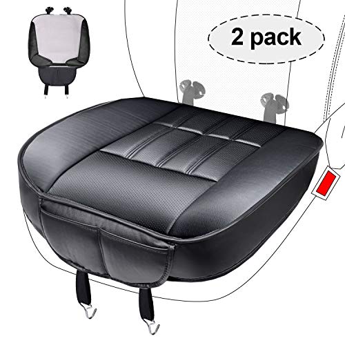 Car Front Seat Cushion Cover Edge Wrapping 2pc Breathable Pad Mat for Auto