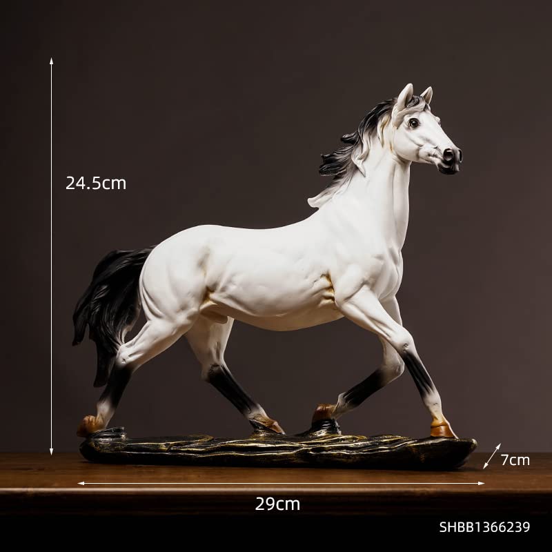 Sculpture de cheval moderne pour embellir une bibliothèque de bureau