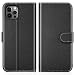 Produktbild LTLGHYL Hülle Für iPhone 13/13 Pro/ 13 Pro Max, Leder Flip Case Cover Mit Klappbar Wallet Schutzhülle Standfunktion Magnetische Handyhülle TPU Lederhülle,Schwarz,13pro 6.1"