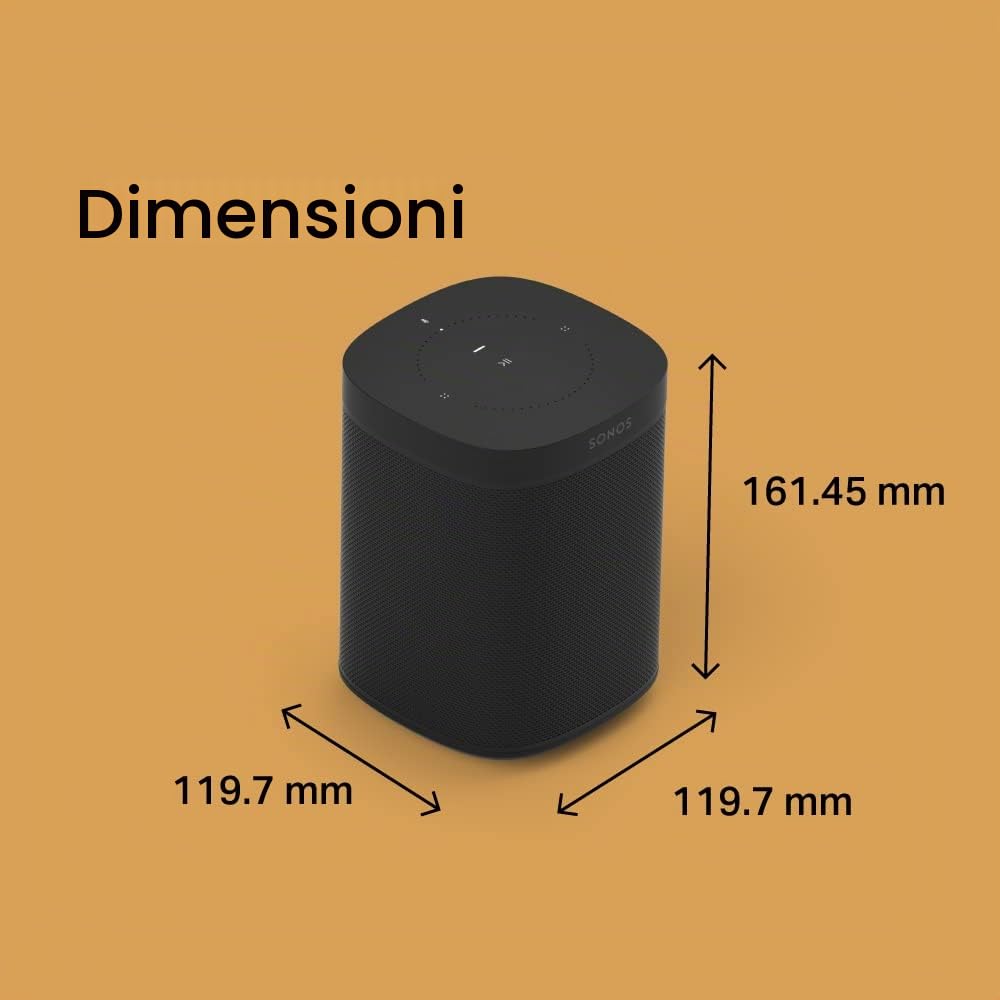 Sonos One (Gen 2) - Il potente altoparlante intelligente con Amazon Alexa integrato, nero