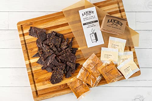 Lucky Beef Jerky Diy Bold Black Peppered Easy Deer Jerky Making Spice Marinade Seasoning Kit, Wild Game, 12 Oz #TOP6