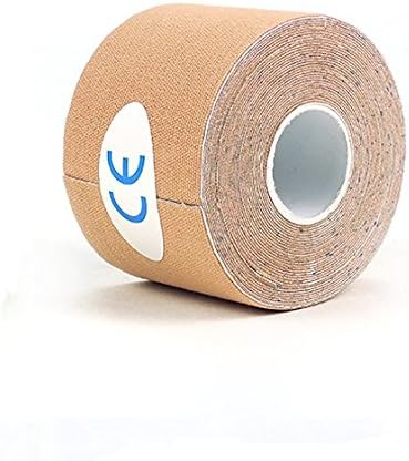 5M*5cm Kinesiology Elastic Tape Rope Sports Physio Muscle Strain Injury Support 1 Roll(Skin color)
