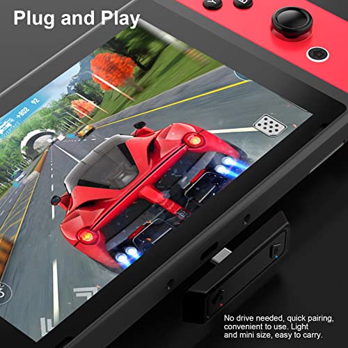 Mibee Transmissor de áudio BT Type-C Adaptador de áudio BT USB-C compatível com Nintendo Switch PS4