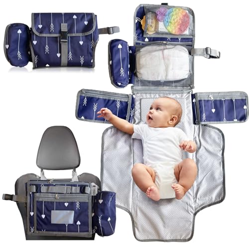 Image of Portable Changing Pad for Baby Waterproof Changing Station Kit, Foldable Changing Pad for Baby Shower, Travel, Walking