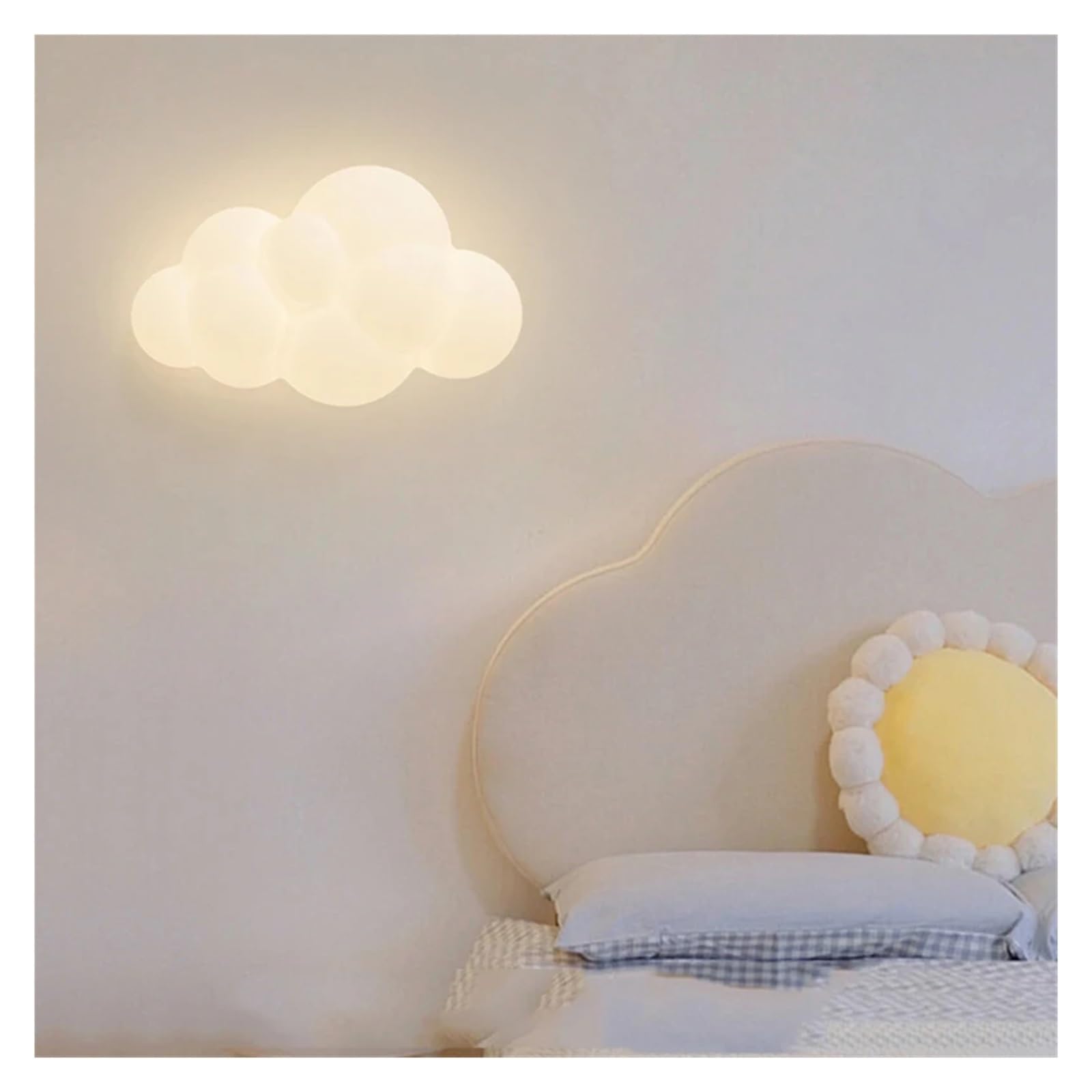 Lampy Ścienne W Kształcie Chmurek Do Pokoju Dziecięcego, Sypialni Gwiazdy, Lampki Nocne, Dla Chłopców I Dziewcząt, Dzieci Niemowląt Ochrona Oczu I OszczęDzanie Energii(3 Color Temperature,Cloud 30cm)