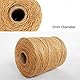 ANSIO Jute-Schnur, biologisch abbaubar, 101 m, Jute-Schnur, 3-lagig, 2 mm dick, Juteseil für Dekoration, Garten, Floristik, DIY-Kunst, Bündeln, Basteln und Verpacken, Braun (1 Stück)